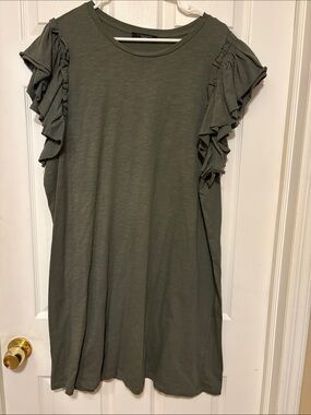 T Tahari Olive Green Knit dress